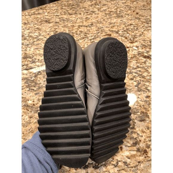 Berhgjjsds Lace Up Zipper Closure Ankle Leather Soft Bootie Gray Size 6 - Picture 6 of 6